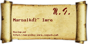 Marsalkó Imre névjegykártya
